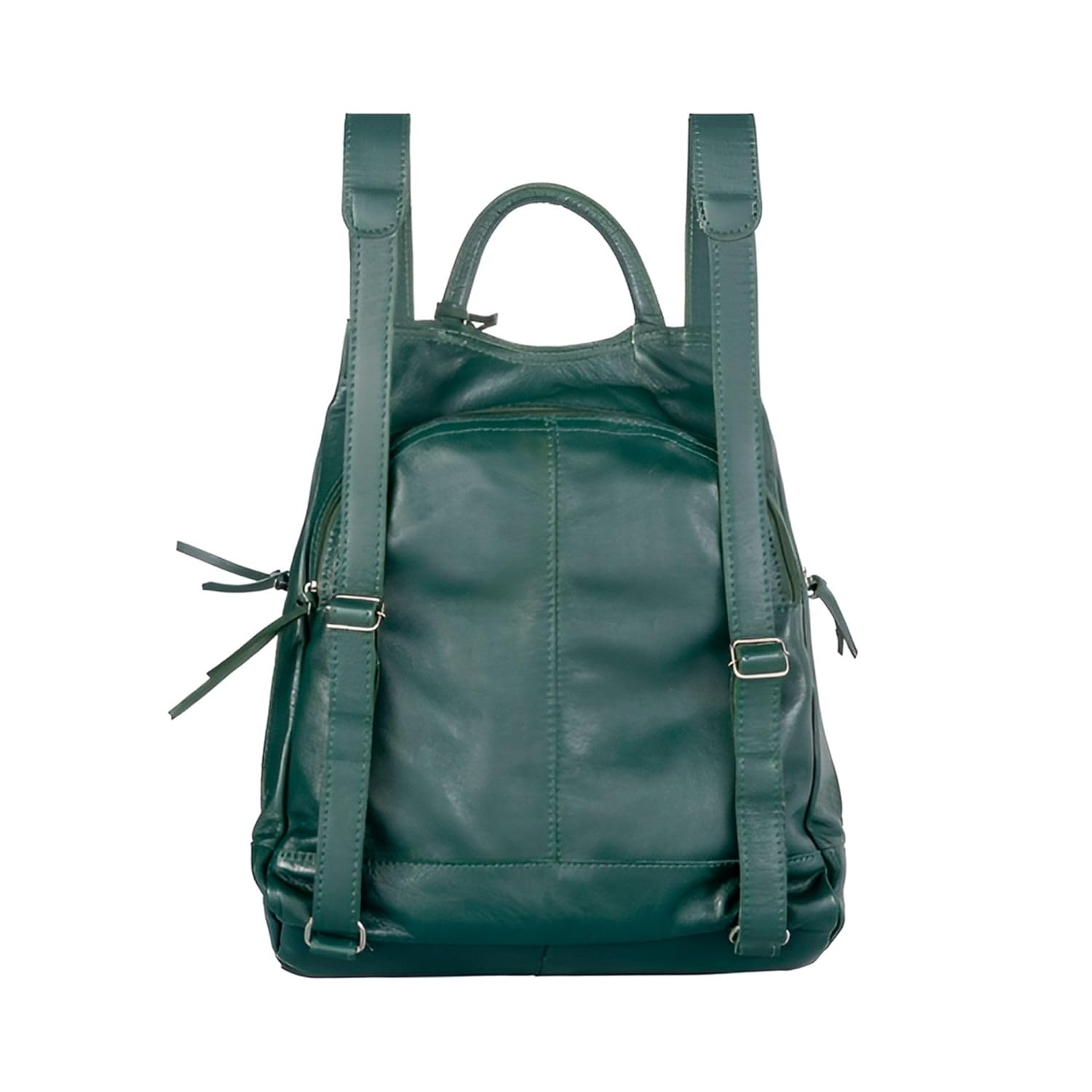 Mochila Feminina de Couro Legítimo Pequena, Reforçada e Confortável, com Alça Regulável e Bolso Antifurto