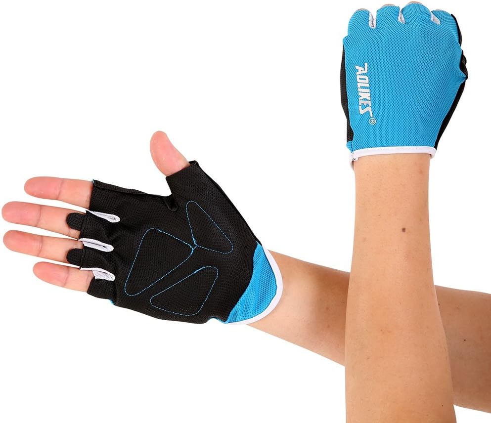 Non-Slip Bike Gloves Breathable Half Finger Gloves for Cycling Biking Workout Fitness Outdoor Sports