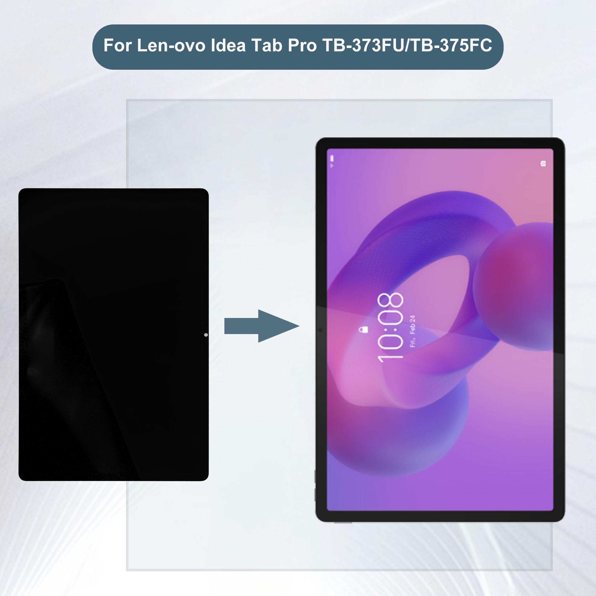 Neuer Ersatz Display Kompatibel mit Lenovo Idea Tab Pro TB-373FU ZAE40142GR 12.7" LCD Display Touch Screen Assembly with Tools
