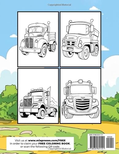 Semi truck coloring book for Kids: Truckin' Time, Rev Up Your Creativity with Classic Trucks, Garba