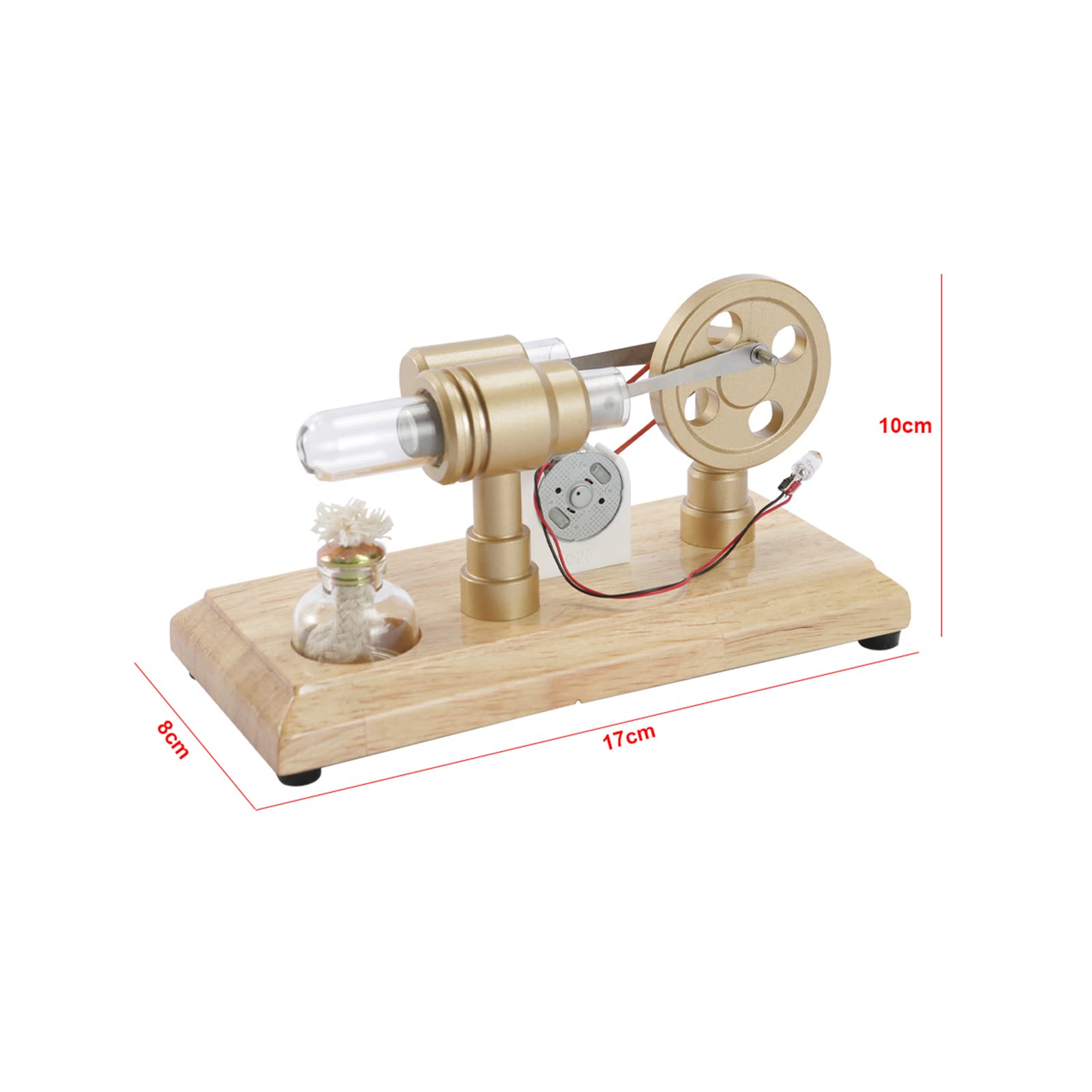 Amazon.co.jp: HXBEE Stirling Engine Motor、LEDライト付き熱風 