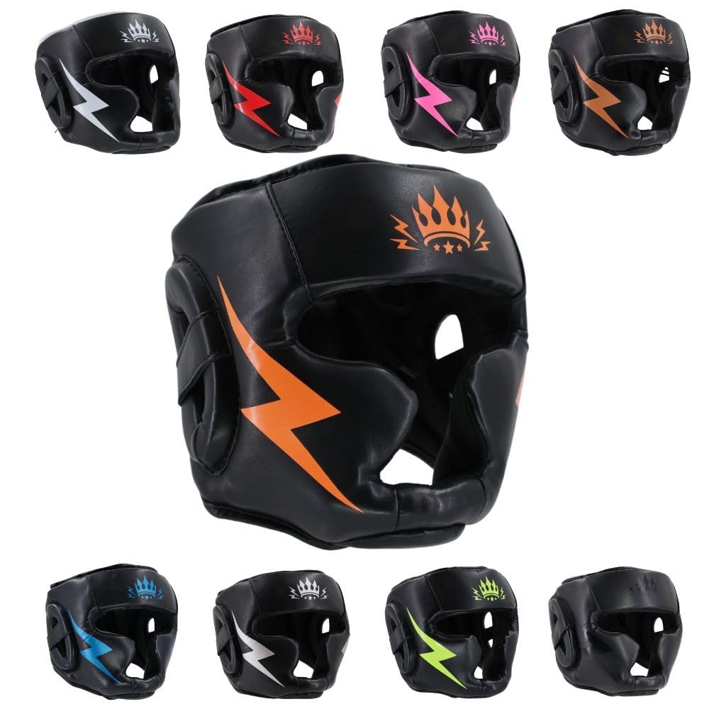 Playerz Element Kids Boxing Headguard, High-Density Martial Arts Head Gear, Triple-Layered Foam, Extensive Coverage for Head, Cheek, Chin, and Ears, Premium Materials and Protection