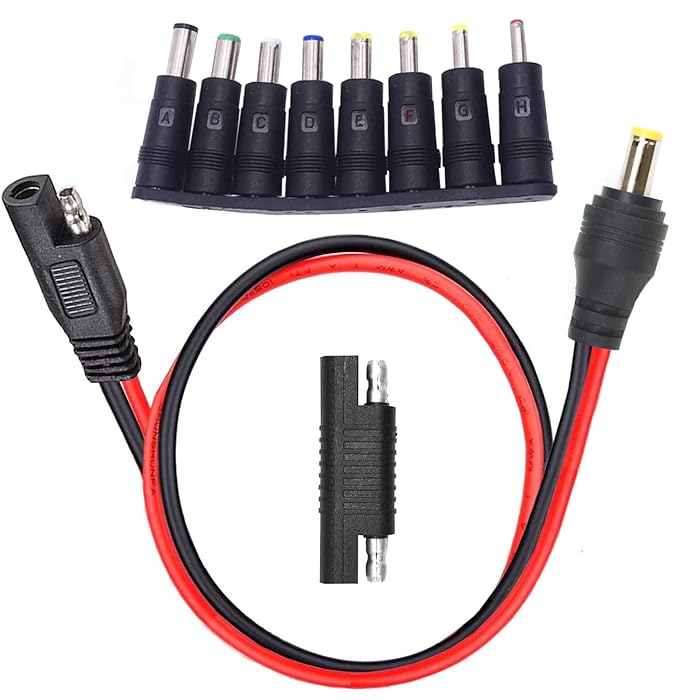 Buy SAE Plug to DC 5.5mm x 2.1mm Male Cables,SAE to DC Adapter