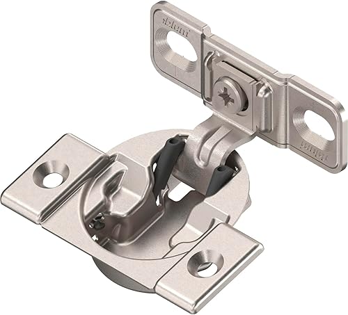 Miniatura 4 de Blum 33B355AF22 - Bisagra compacta de fijación facial de 107 con muelle y placa de montaje, incluye tornillos, paquete de 4