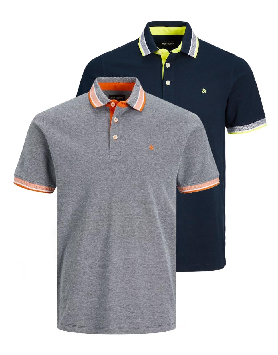 JACK & JONES Men's Jjepaulos Polo SS 2pk MP T-Shirt, S