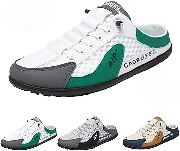 Zapatillas deportivas de verano para hombre, sin espalda, informales, transpirables, de malla