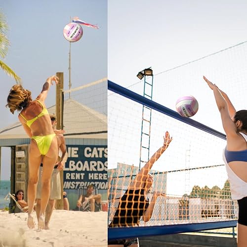 Miniatura 4 de INTOWIND Balones de voleibol de tacto suave al tacto, voleibol de playa, voleibol interior al aire libre, playa, parque, gimnasio, juegos,