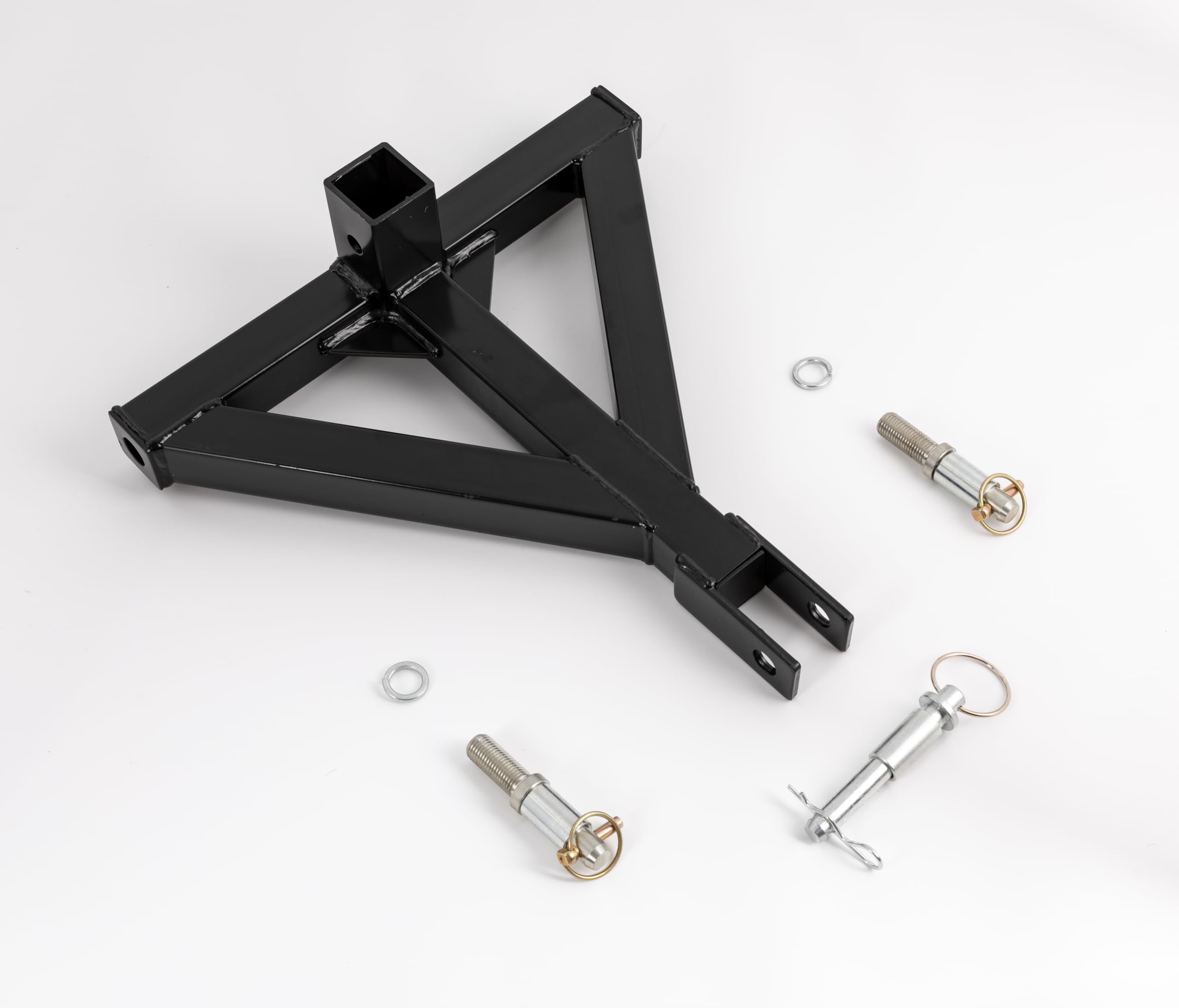Riel de cultivo de tres puntos 2″ – Enganche de remolque para tractor Cat. 1 con juego de pernos, construcción de hierro soldado, para remolcadores, remolques y agricultura