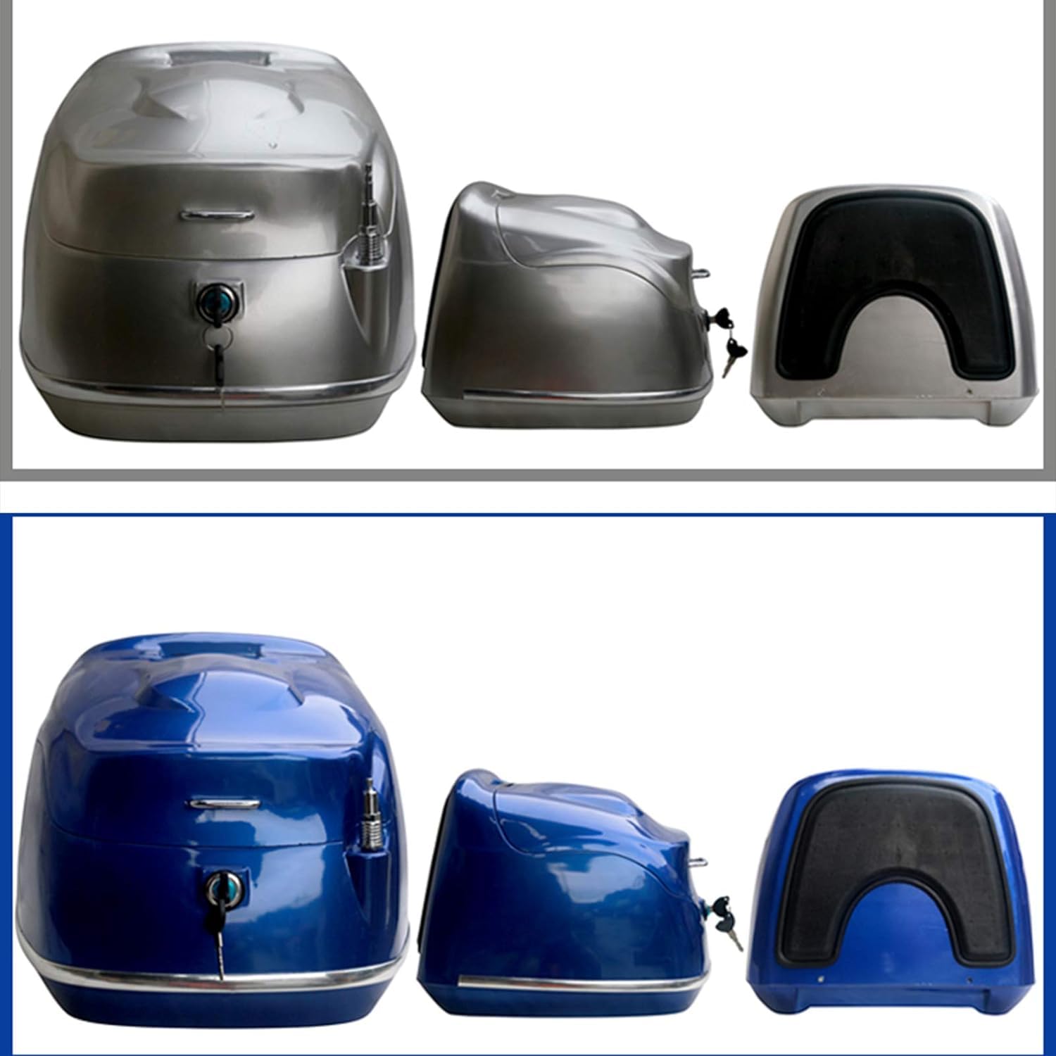 VECNUM Topcase Motorradkoffer Top Case Box, Top Case Universal, Für Roller, Motorrad, Mofa & Quad Aufbewahrungskofferroller Kann Helme