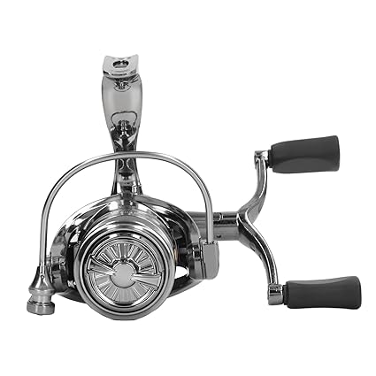 Ubersweet Reel, Non Long Shot Skew Notch Metal Fishing Reel Brass Drive Tooth Rod for Outdoor (YKS1000S Microparticle Shallow Cup)