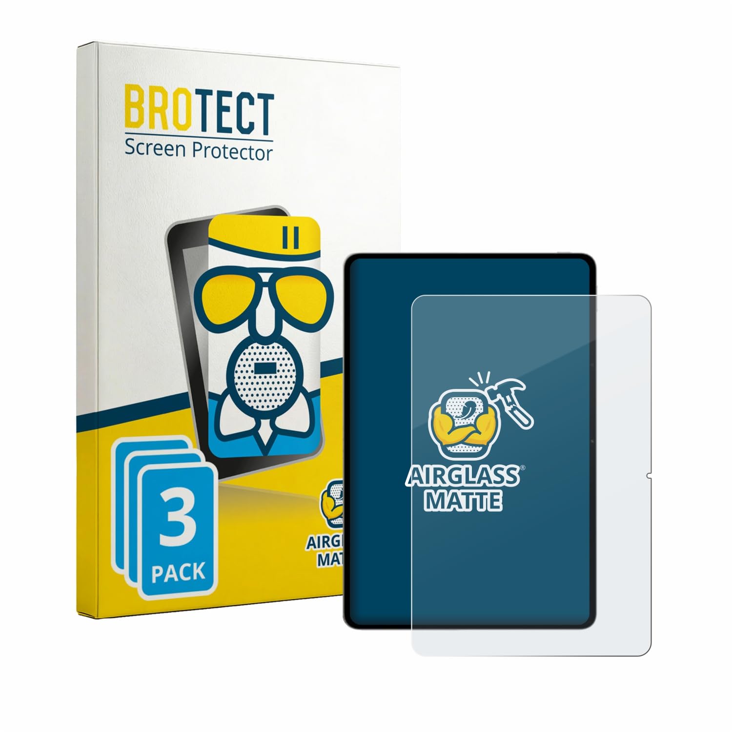 brotect 3 Pezzi Pellicola Vetro per iQOO Pad 6 Pro | Opaca Protezione Schermo Made in Germany, Anti-Riflesso Durezza 9H Anti-Graffio
