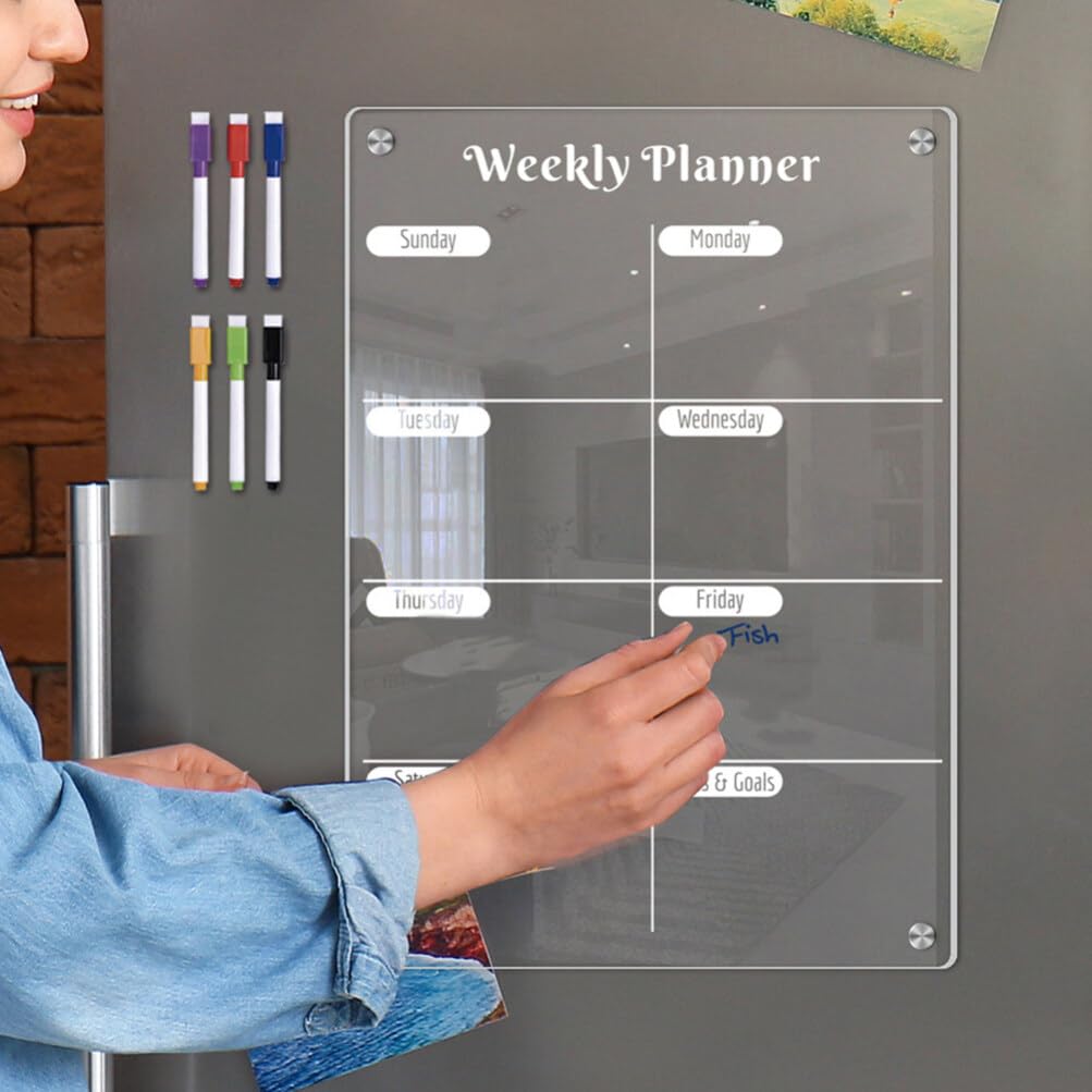 Acryl Magnetische Planungstafel 2 Stück Abwischbar und Wiederverwendbar
