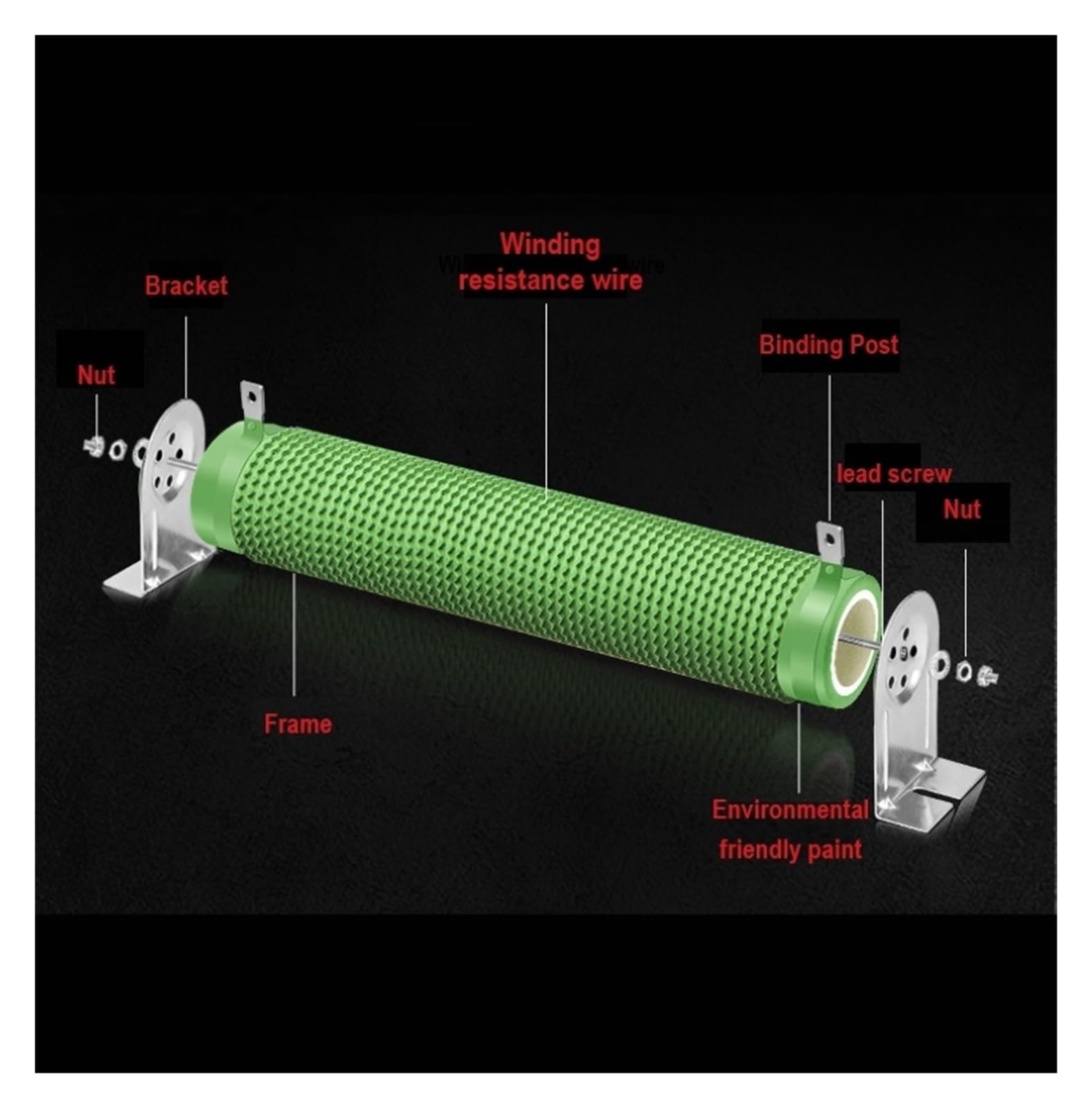 Résistance bobinée ondulée réglable 300 W RX20 - Résistance variable de précision 10R-150R for les applications de circuits(75R)