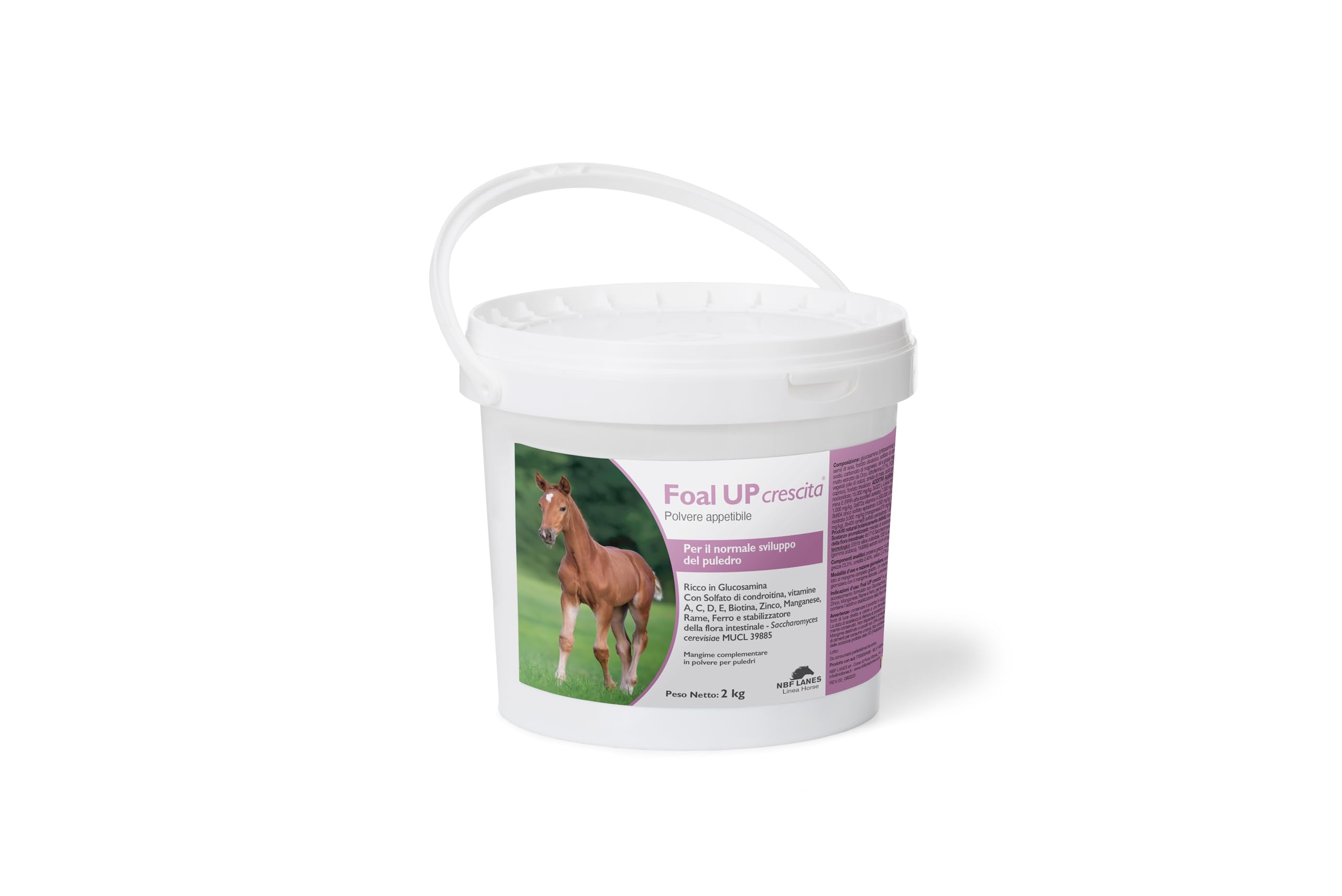 NBF Lanes | Foal UP Crescita Horse - Mangime per Il Normale Sviluppo del Puledro con Glucosamina e Vitamine Essenziali per Cavallo