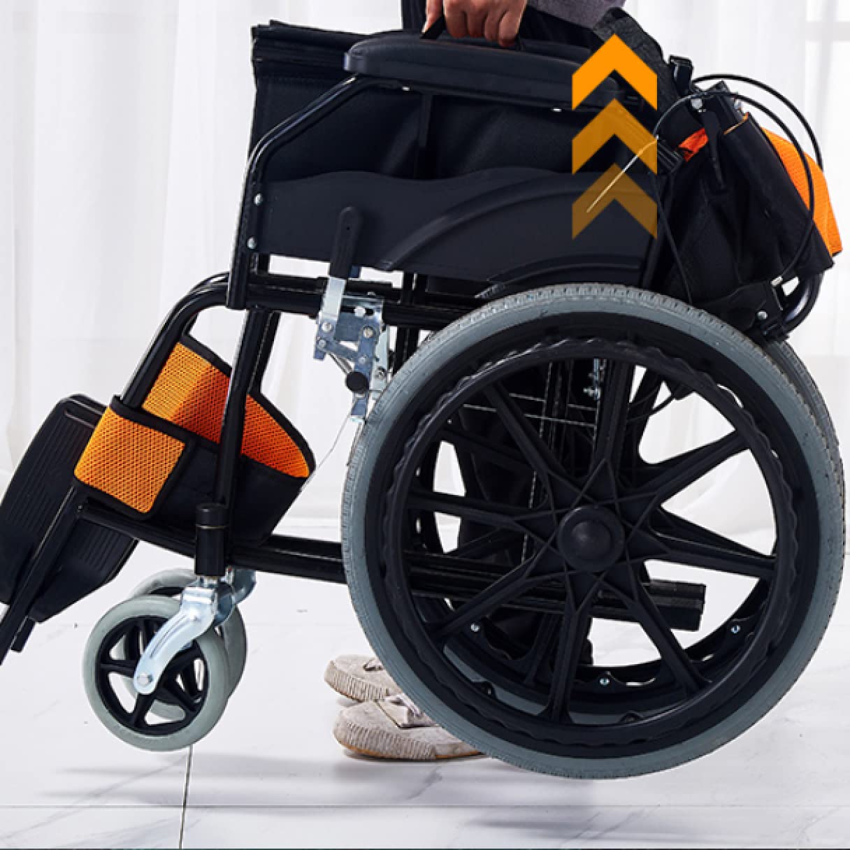 Dispositivo Di Mobilità Per Sedia Da Viaggio Semovente Per Sedia A Rotelle Portatile Mobile Pieghevole Per Uso Domestico Con Poggiapiedi E Schienale Per Anziani E Portatori Di Handicap