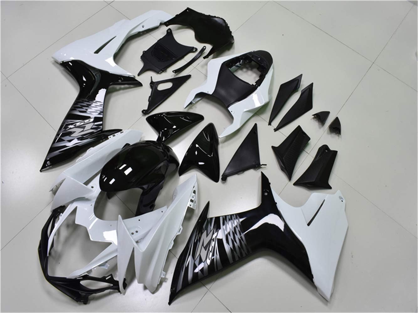 Fairing White Black Fit for Suzuki 2011-2024 GSXR 600 750 Injection ABS Plastics Aftermarket Bodywork Kit Set 2012 2013 2014 2015 2016 2017 2018 2019 GSX-R 600/750 YTL040