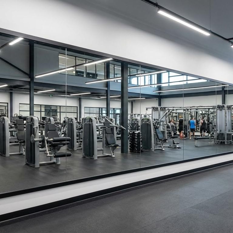 MirrorOutlet 6Ft X 4Ft Frameless Mirror Glass 4 Holes Home Gym Pilates Dance Studio mirror