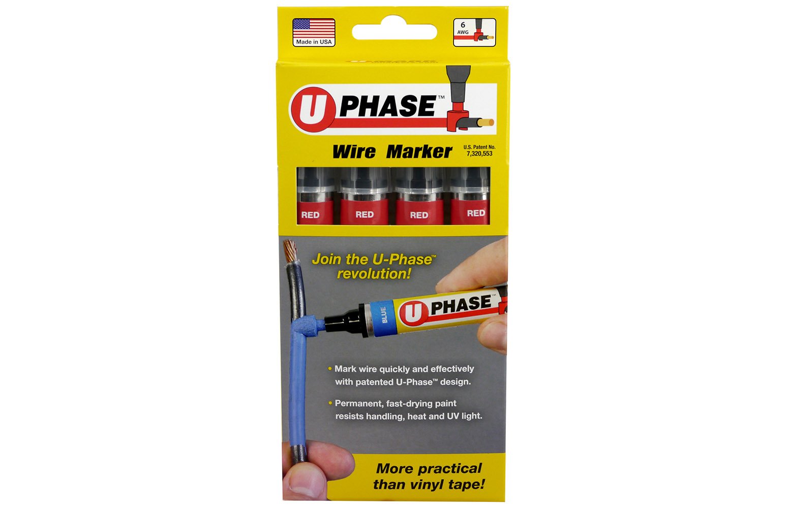 U-Mark U-Phase® Wire Marker Red (Pack of 4) 10704PPM