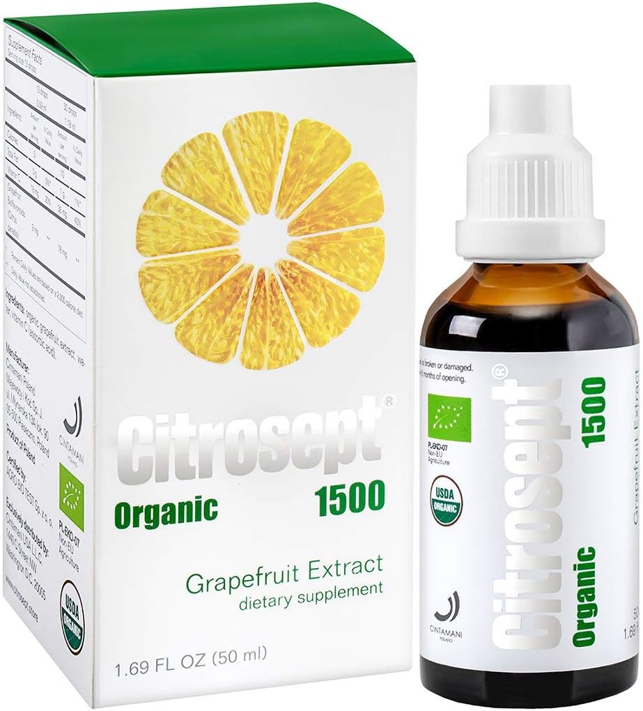 Citrosept Organic Grapefruit Seed Extract with bioflavonoids GSE 1500, 50 ml