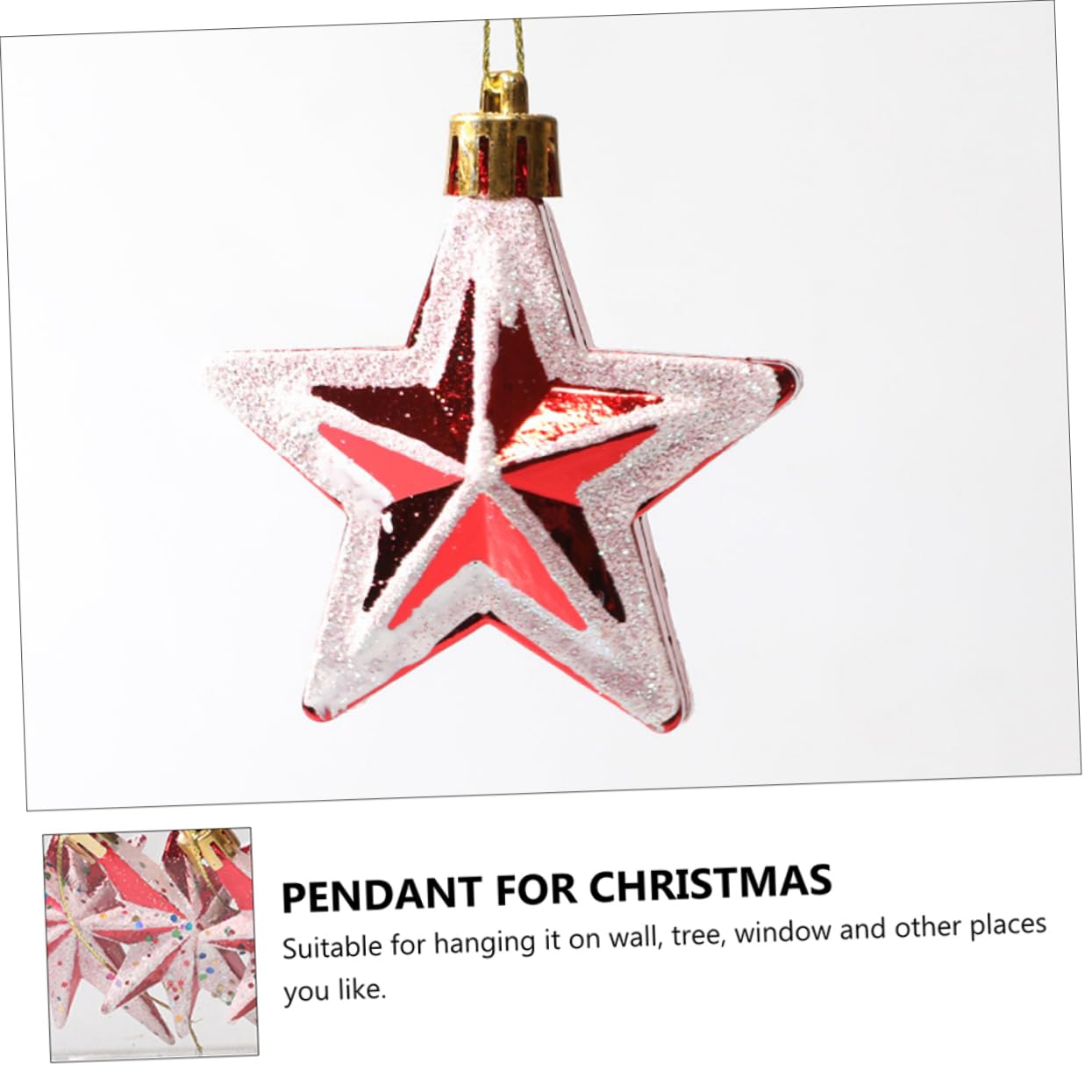Alipis 69 Pz stella a più punte stella a cinque punte ornamento di di Natale Ciondoli natalizi decorazioni natalizie stelle di natale pendenti multiuso arredamento a forma di
