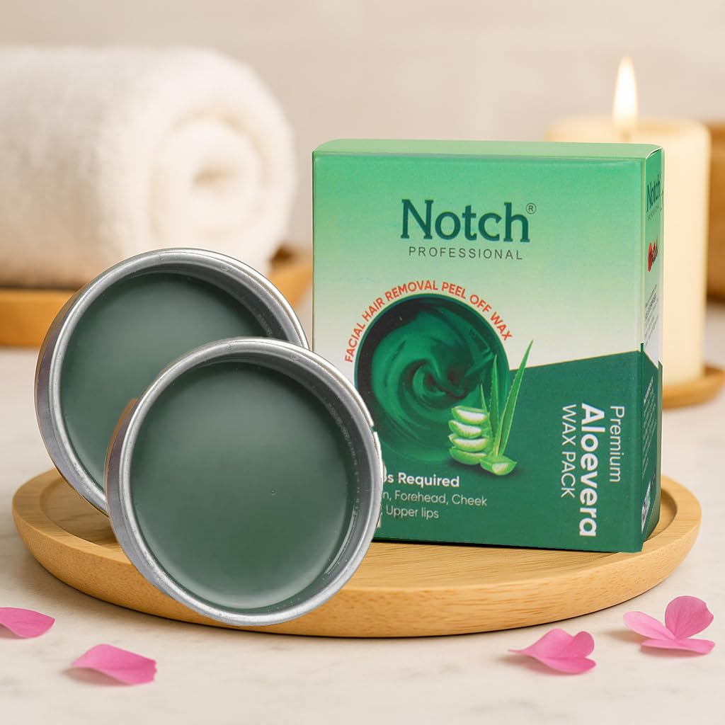 NOTCH AloeVera No-Strip Katori Peel-Off Wax For Face, Eyebrow, Upper Lip, Bikini, Underarms, Arms, Legs, Sensitive Area Hair Removal for Men N Women | 160g (80g X 2pc)-image-36