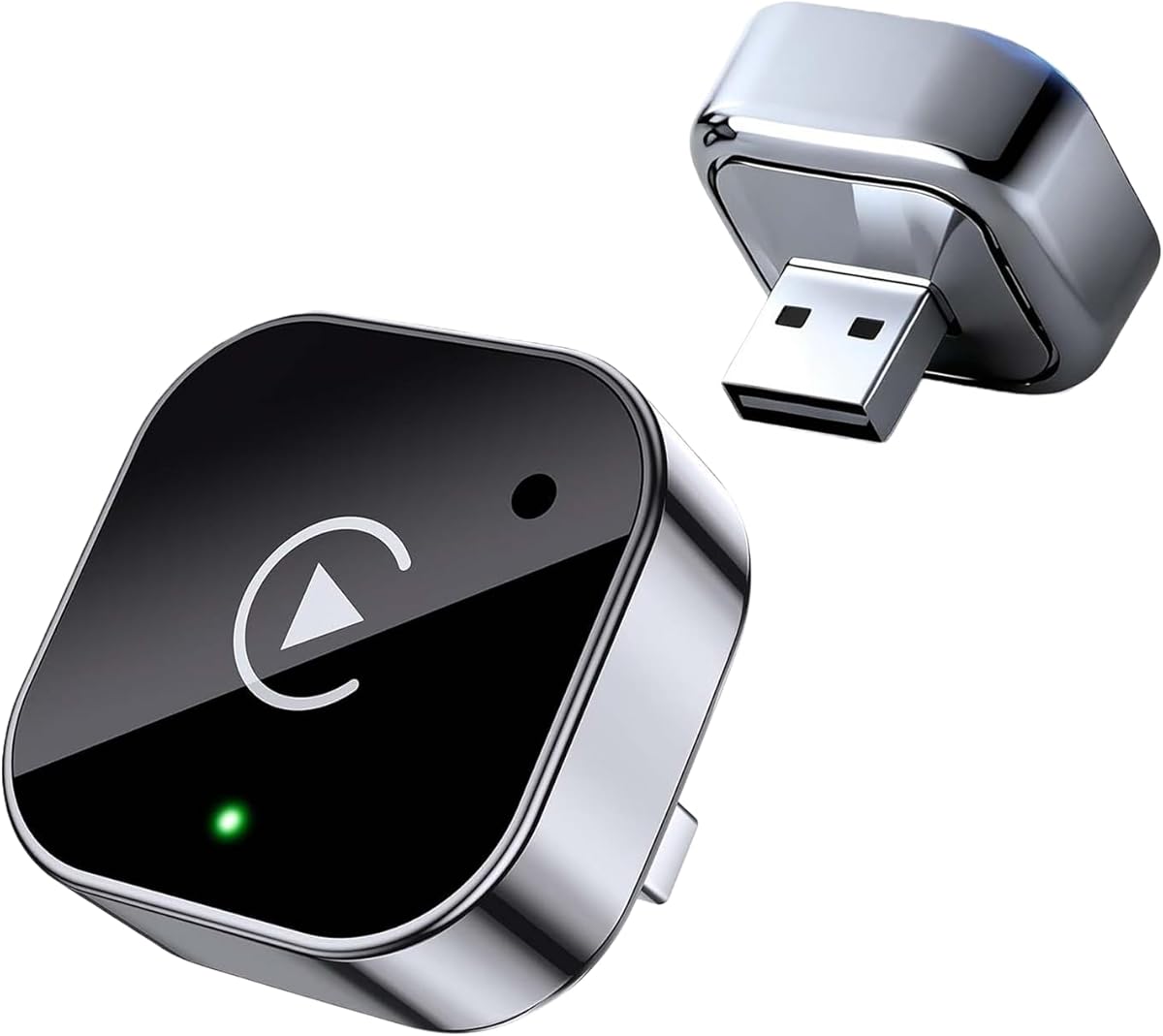 ruwtse 2025 Upgraded Wireless CarPlay Adapter for iPhone＆Android, Mini Wired to Wireless Adapter for CarPlay ＆Android Auto, Plug and Play, Stable Connection & No Latency