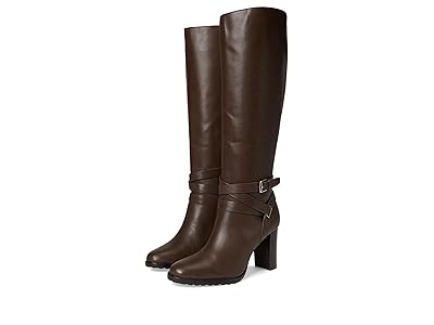Lauren Ralph Lauren Collins Calfskin Tall Boots Heel Women