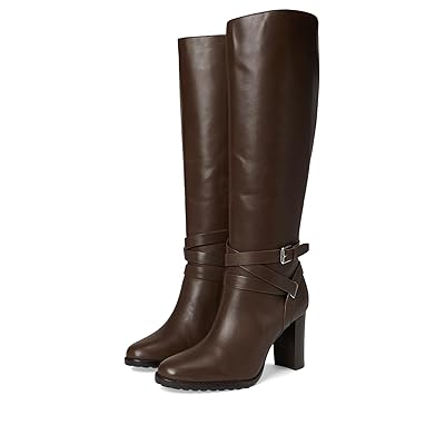 Lauren Ralph Lauren Collins Calfskin Tall Boots Heel Women