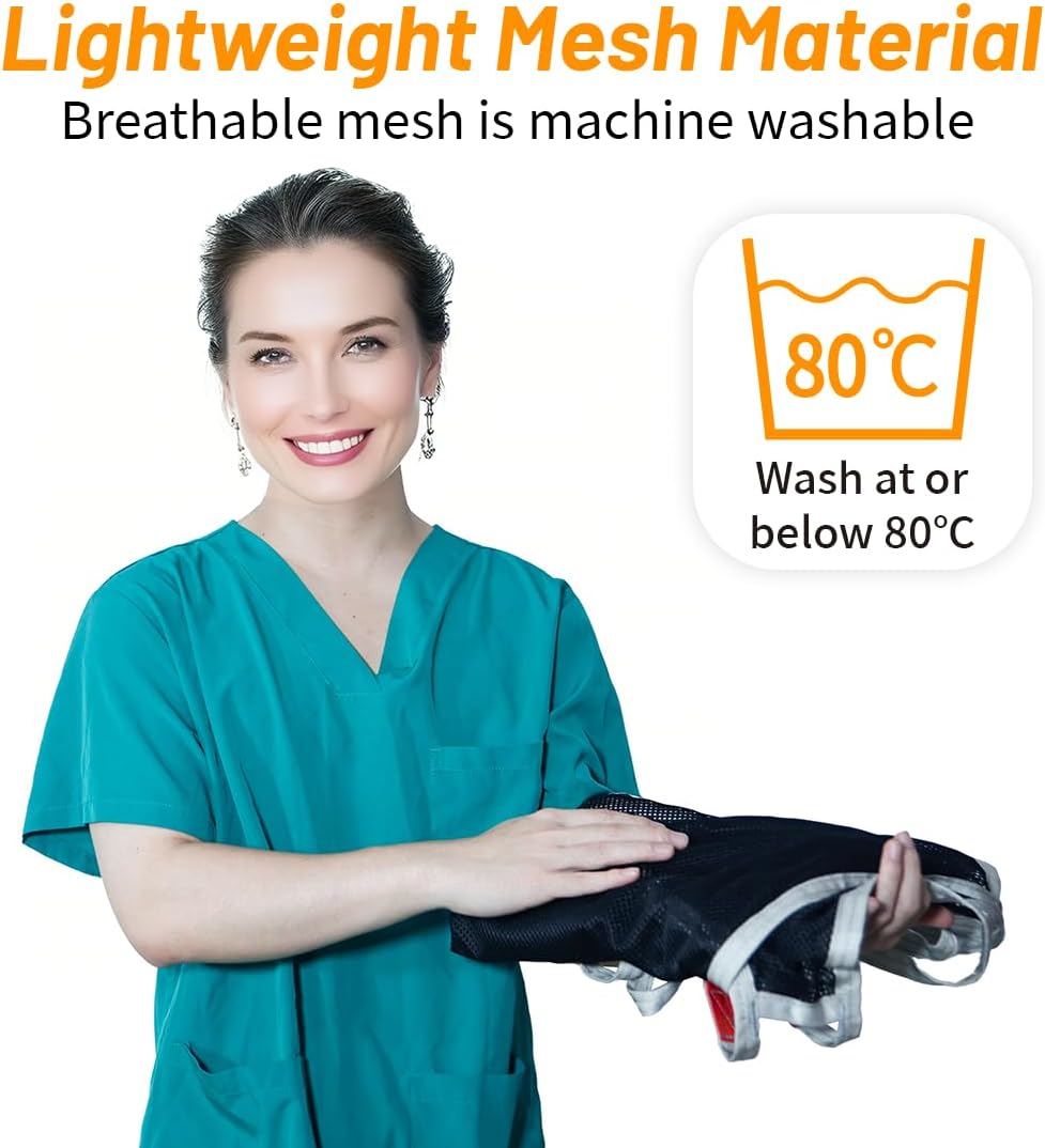 Full Body Patient Lift Sling – Heavy Duty 500lbs, Mesh Shower Sling for Home Use, Universal Medical Transfer Sling Compatible Suitable for Disabled,Elderly (M)