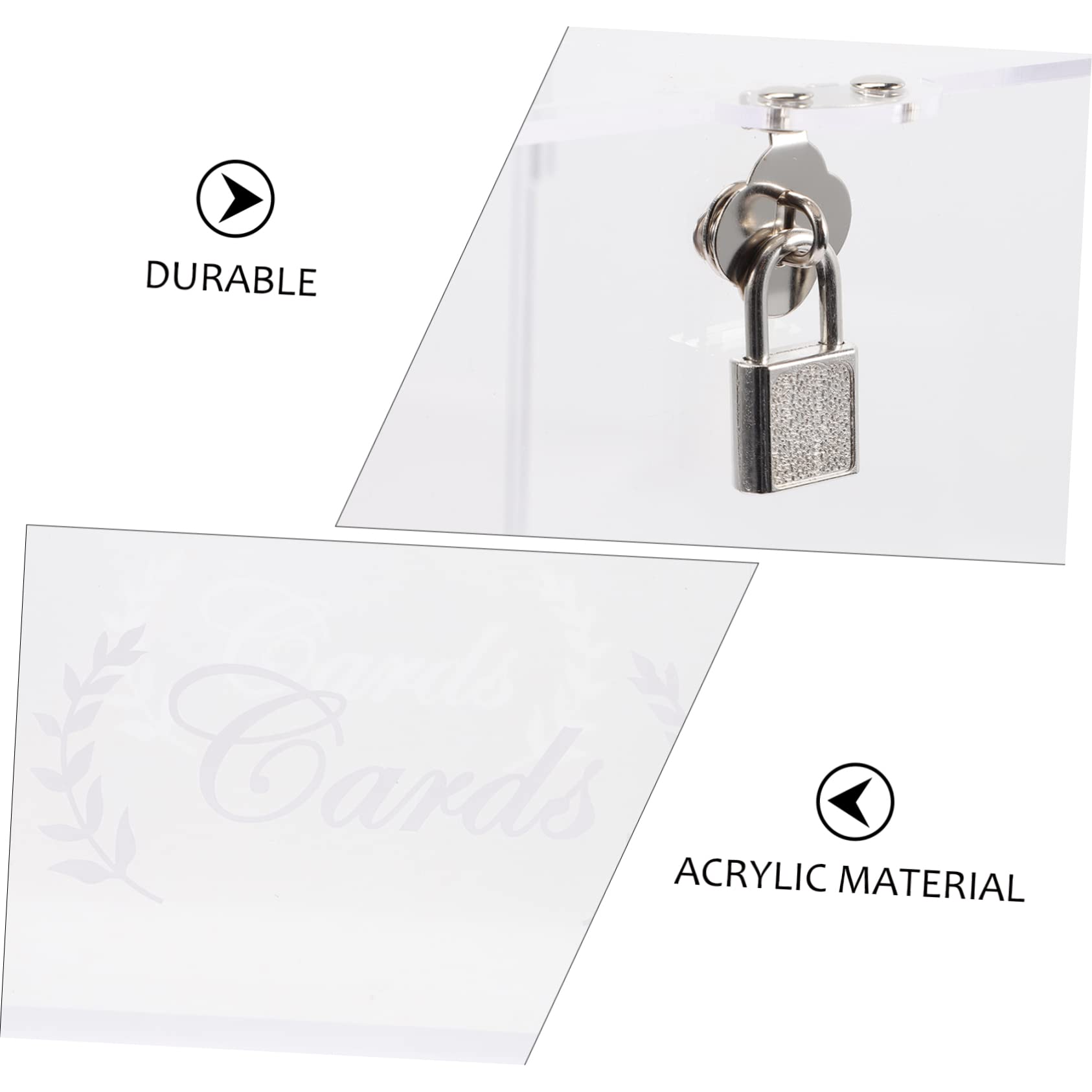Urne Acrylique Transparente pour Cartes de Mariage et Fête