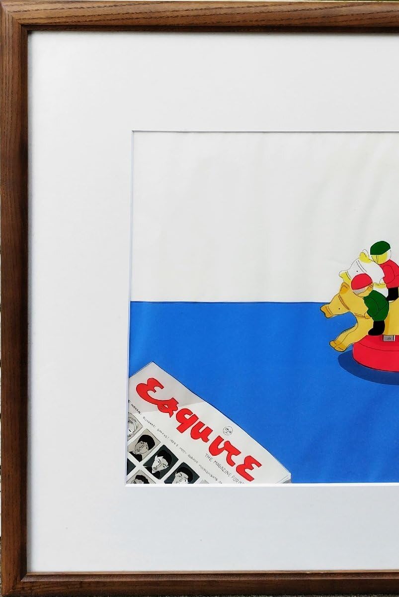 Amazon.co.jp: 真作保証『安西水丸 直筆大判原画作品 ペン画