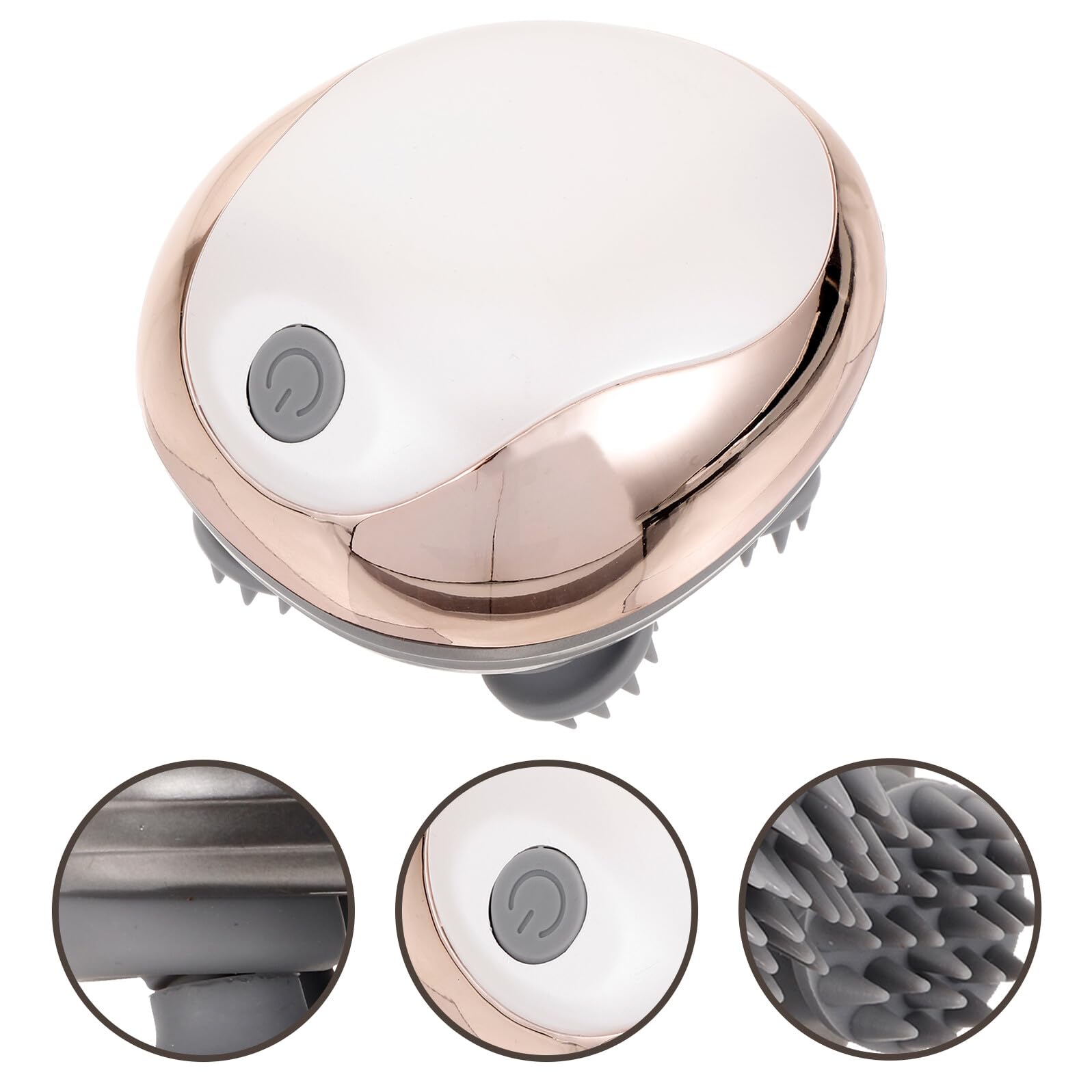 Wiederaufladbares Tragbares Kopfhautmassagegerät in Beige, 1150mah