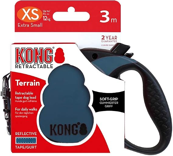 Alcott Kong Retractable Terrain, X-Small, Blue, 10' Long