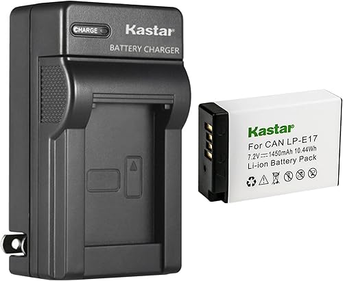 Miniatura 10 de Kastar Paquete de 4 baterías y cargador de pared CA de repuesto para cámaras Canon LP-E17 LPE17, LP-E17H, Canon EOS M3, EOS M5, EOS M6, EOS M6 Mark