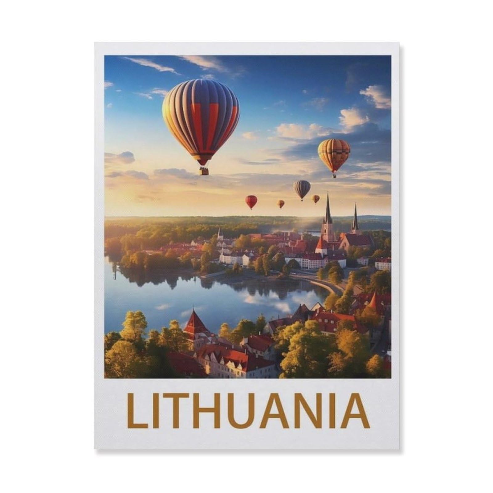 Funny Bathroom Wall Decor Signs，Lithuania(30x40cm）