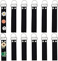 ORIGACH 12-Pack Portable Felt Pin Display Keychains for Enamel Pins & Brooches - 2 Sizes, Pre-Punched Holes, Black
