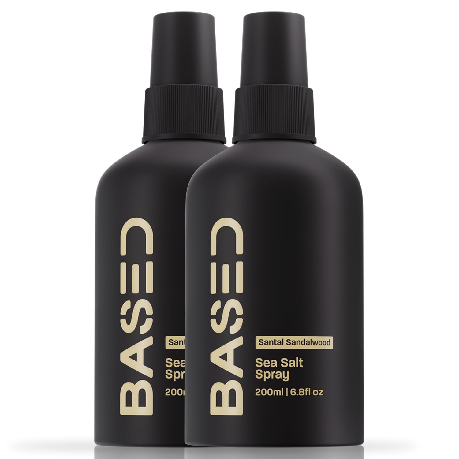 BASED Sea Salt Spray, Natural Finish Sea Salt Spray for Hair, Volumizes & Texturizes, Infused with Kelp & Vitamin B5, Light & Non-Greasy, Paraben, Sulfate, Phthalate Free, 6.8 oz (Pack of 2)