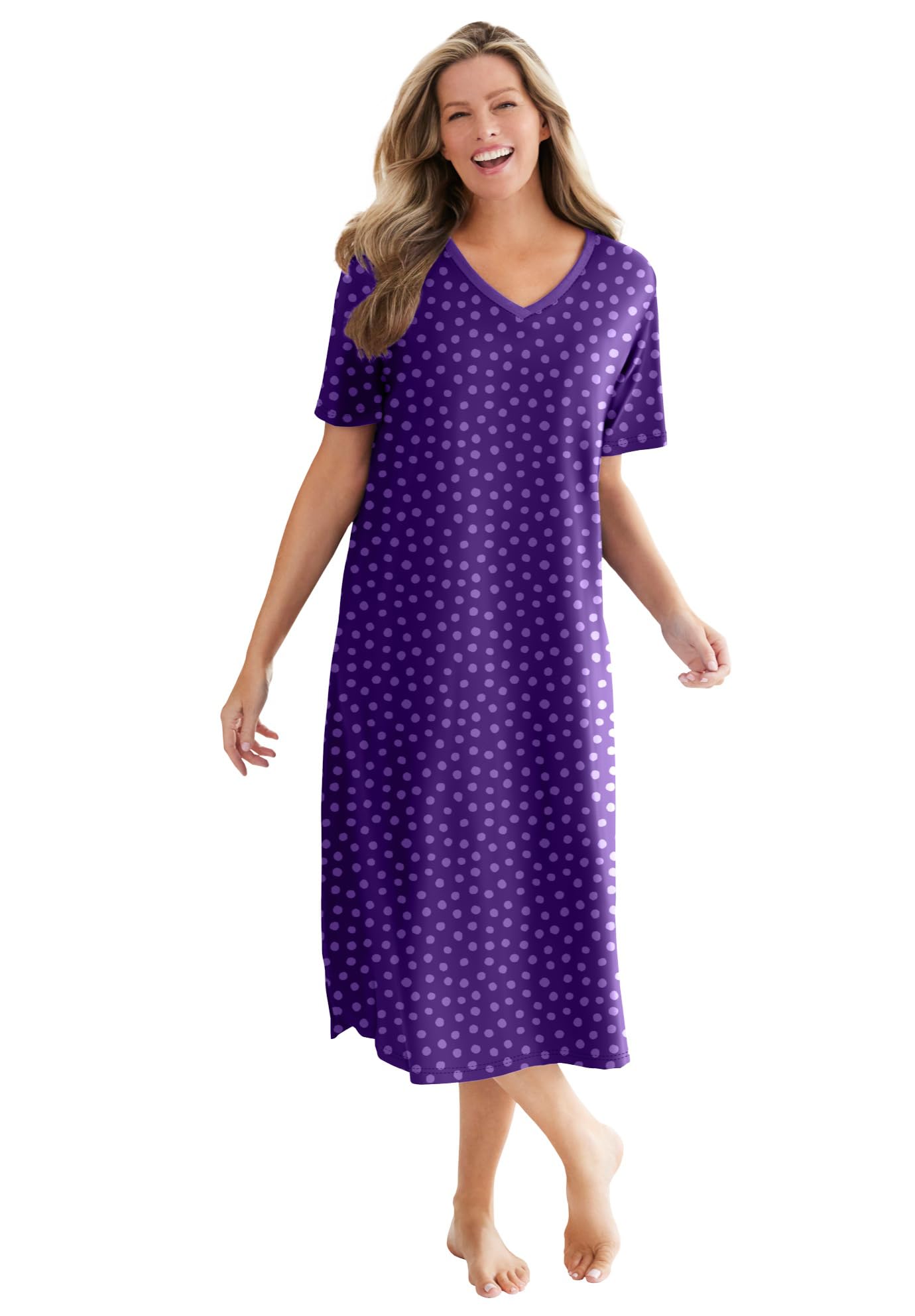 Dreams & Co.Plus Size Long Print Sleepshirt