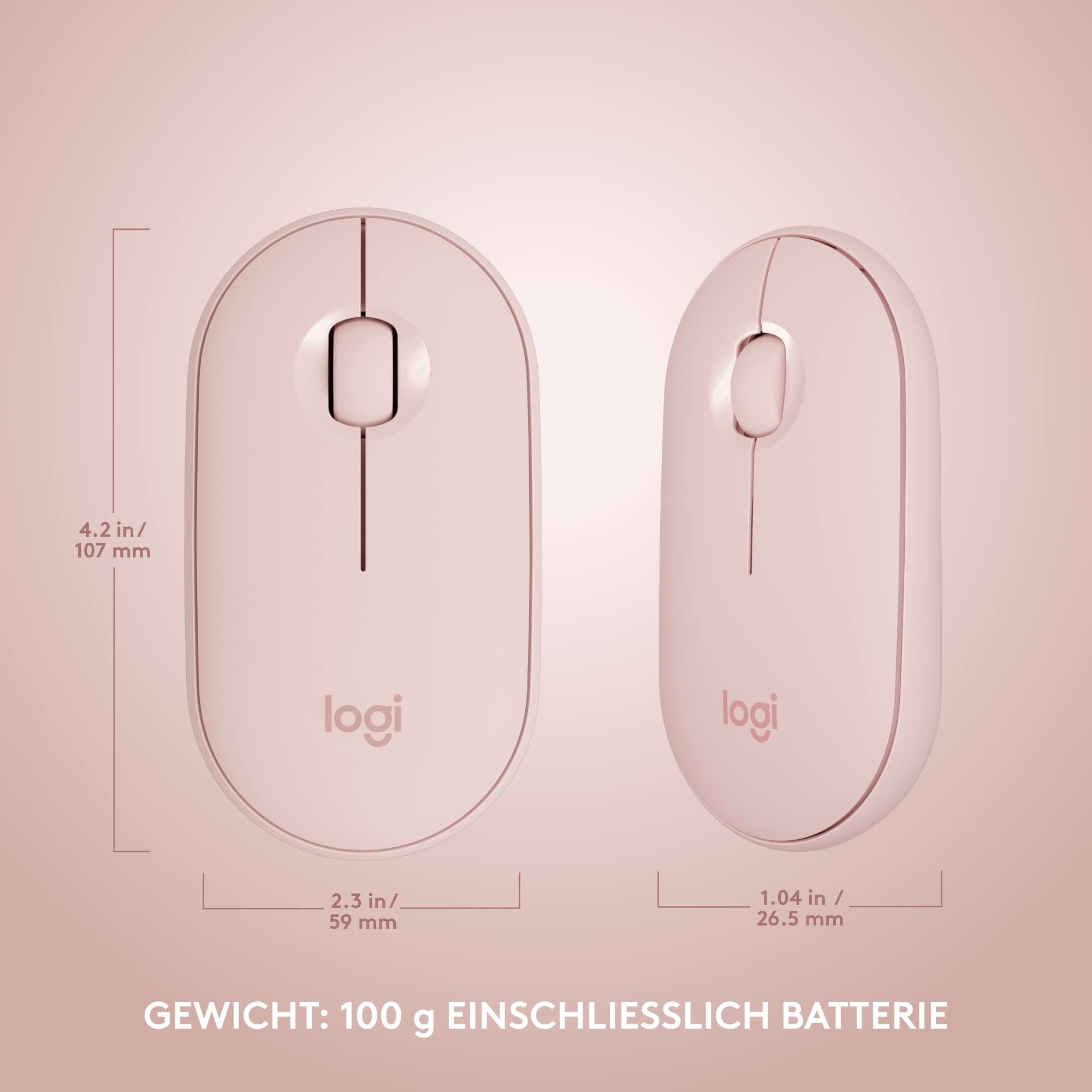 Logitech Kombination aus Maus und Tastatur, Rosa