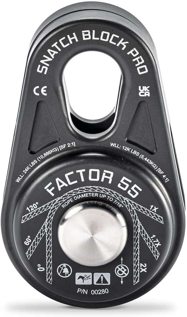 Factor 55 00280-06 Snatch Block Pro Compact and Lightweight Snatch Blocks. Ideal for Ultimate Performance Without compromising on Heavy Bulky Equipment