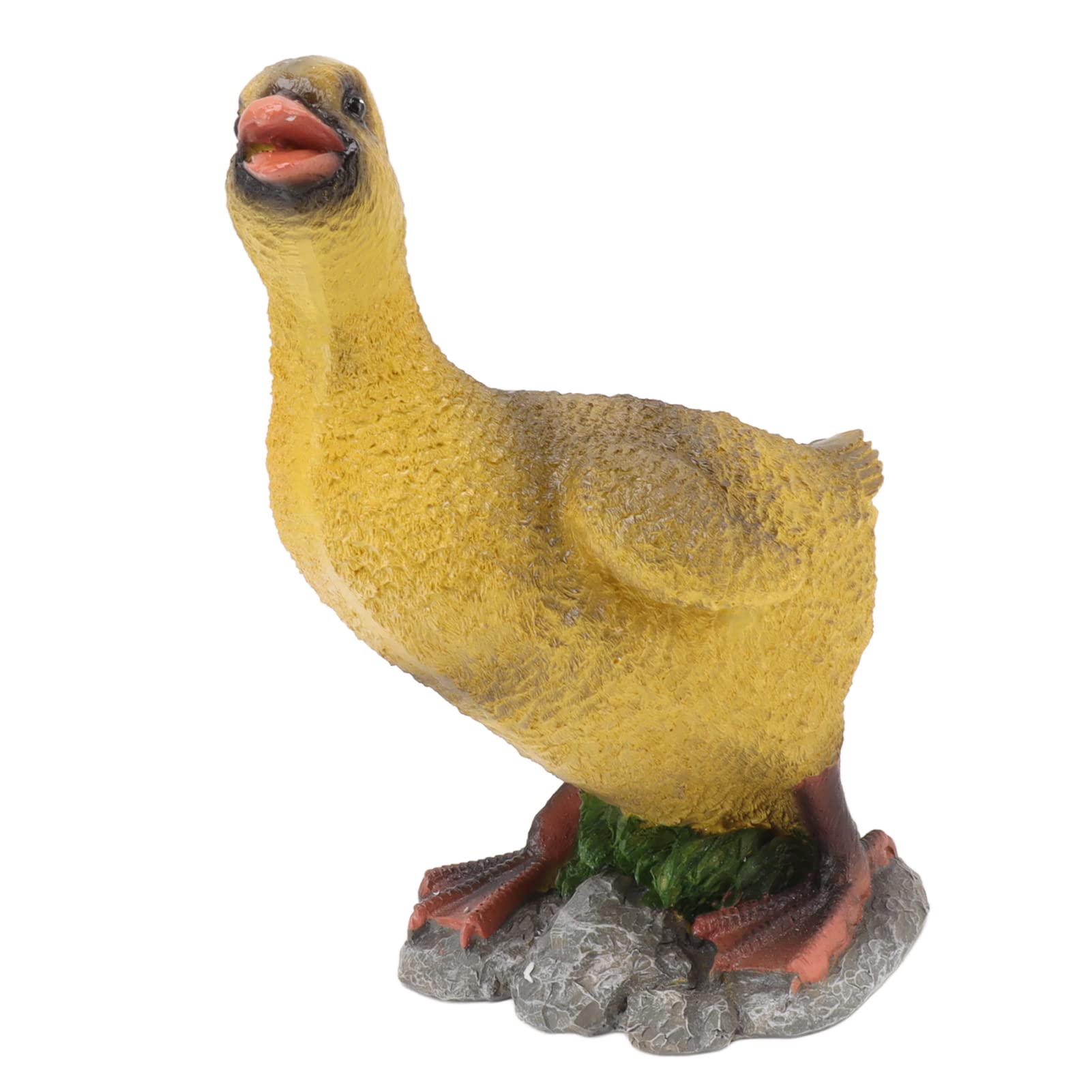 Decoración de pato para jardín y salón: figura de resina gris con diseño realista para hogar
