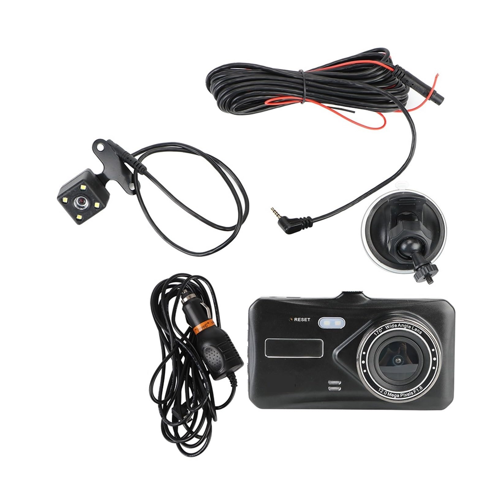 Przód kamery samochodowej HD 1080P kamera wideo z ekranem dotykowym podwójny obiektyw wideorejestrator samochodowy kamera na deskę rozdzielczą akcesoria samochodowe WDR Auto DashCam Łatwa instalacja (