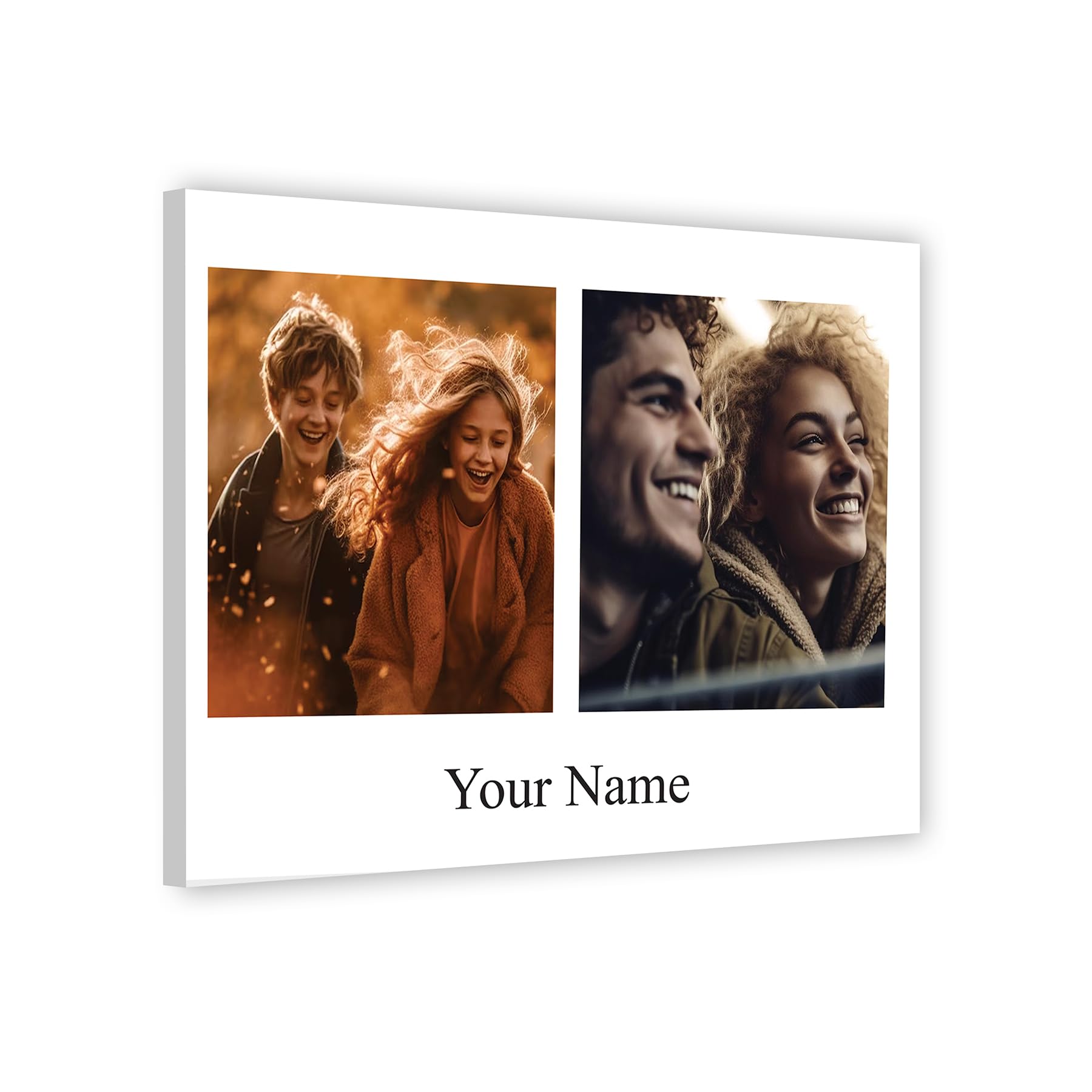 MAX SOLUTIONS Customised Collage Canvas Wall Art Home Decor Personalised Gifts Multi Photo Custom Print Family Portrait Anniversary Keepsake (8''x12'', Design 5) โ image 1