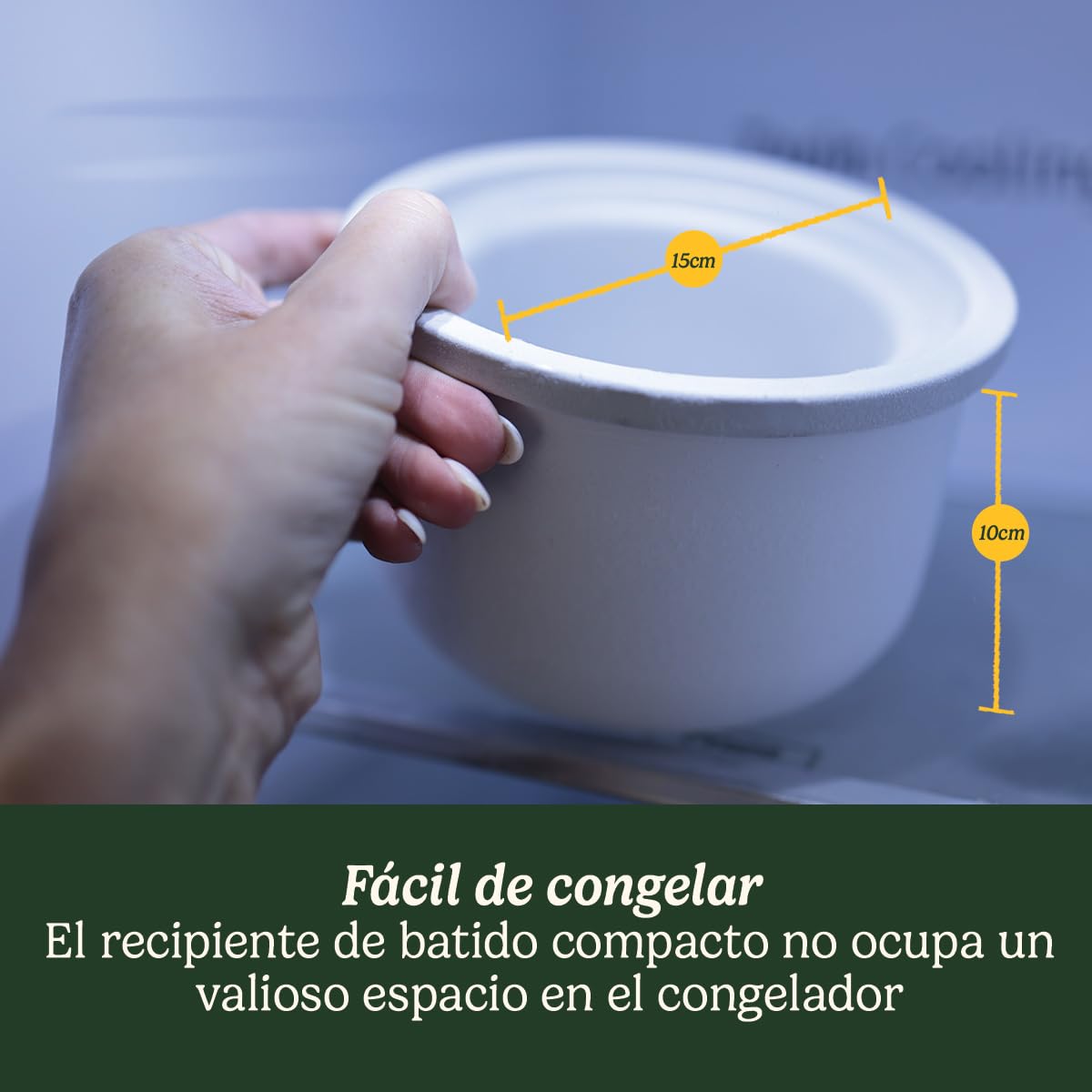 Cuisinart Heladera Solo Scoops, Máquina para hacer helado gelato sorbetes y yogur helado, casero en 25min, sorbetes, Compacta, ocupa poco espacio, Tazón para bat, Bol de congelación instantánea 475ml