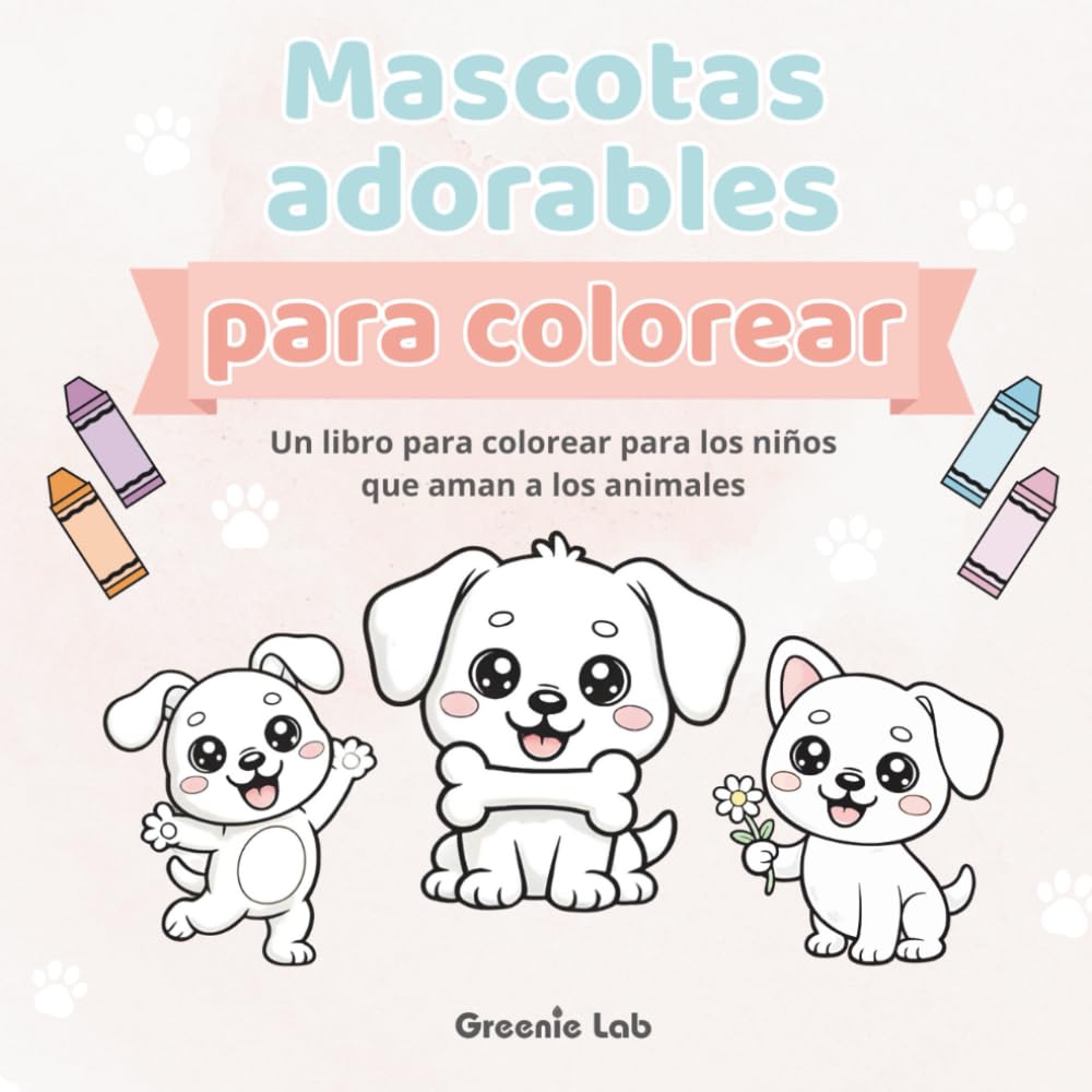 Libro para colorear niños de perros kawaii – Libro de actividades consciente sin pantallas – Ideal para viajes, avión y momentos de calma – Niños de 2 a 10 años y adultos