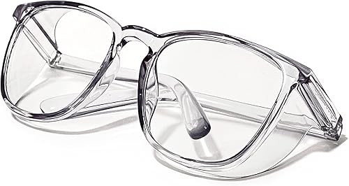 Miniatura 42 de Stylish Round Safety Glasses Anti-Fog Women Fashion Eye Protection Blue Light Blocking Glasses with Side Shields Lab Clear Protection Goggles