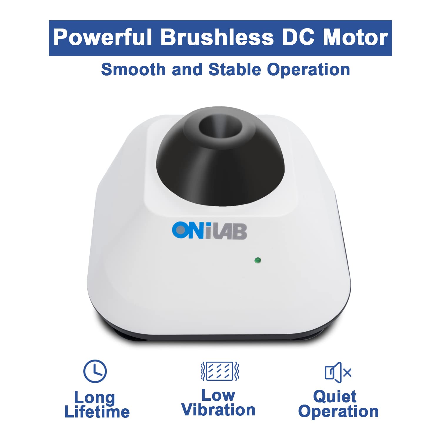 ONiLAB Mini Vortex Mixer mit Touch Funktion, Labor Mischen, Nagellack, Wimpernklebstoffe und Acrylfarben Mischen, Labor Vortex mit stabiler Aluminium Gussbasis, 120pcs 7/32in Mischkugeln, Schwarz…