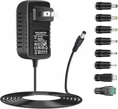 Universal AC Adapter 15V 1A Power Supply 15W AC110V to DC15V Power Driver 15V 100mA1000mA All Compatible with 8 DC Plug Tips adapters Charger Transformer AC-DC Adapter DC15V1A