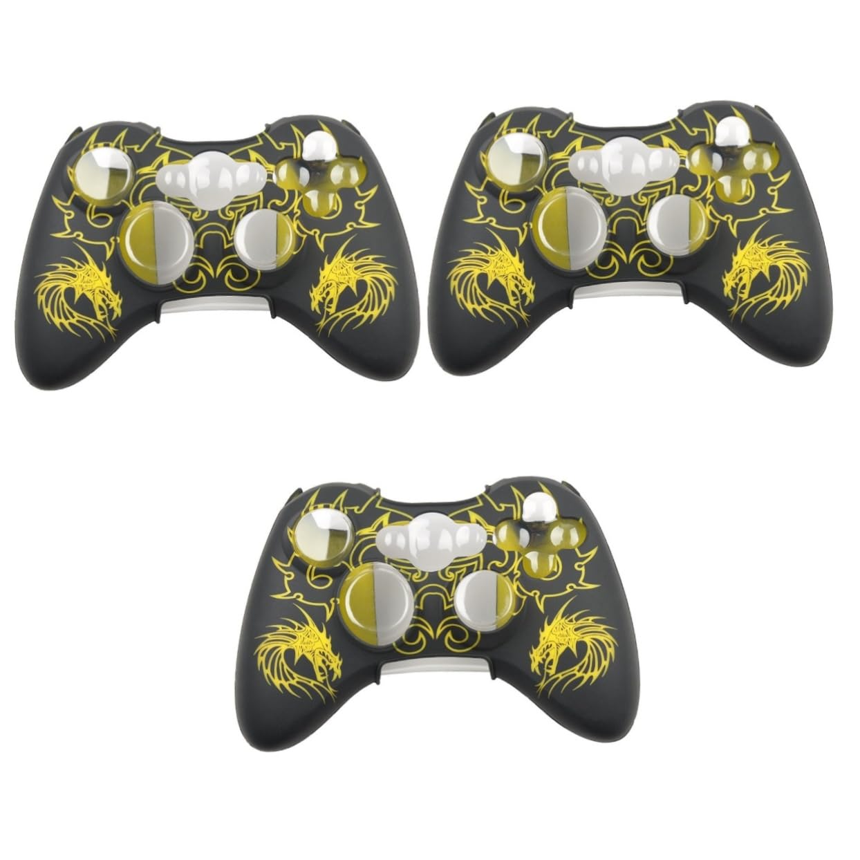 Hemobllo 3pezzi Cover Protettiva Silicone Giallo Per Controller Antiscivolo e Facile Da Installare Compatibile Con Controller Protegge Da Graffi e Sporcizia