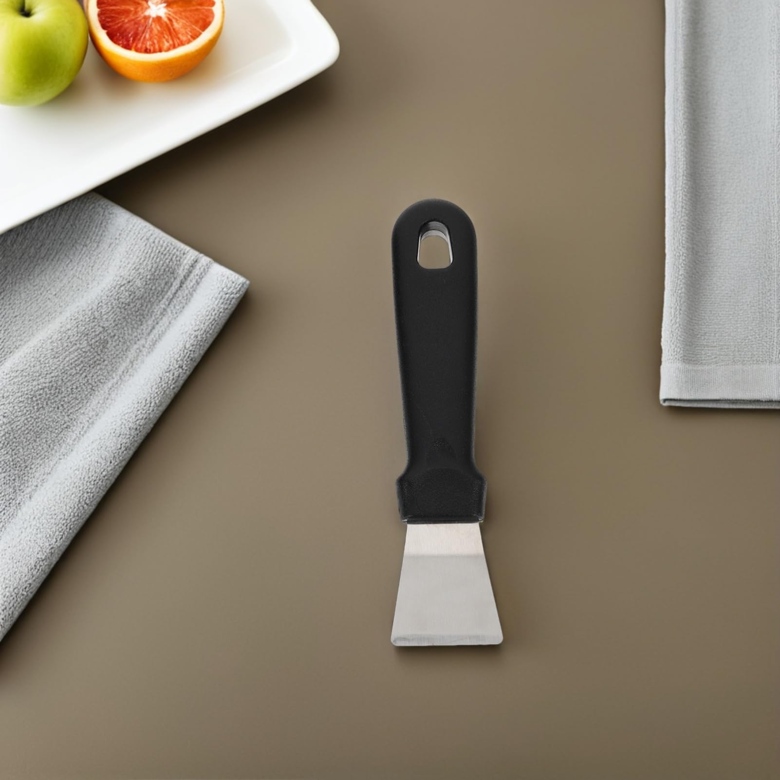 Set di 10 Spatole Pulizia in Acciaio Inox per Sbrinamento | Nero, Struttura Pp Robusta, Adatte a Cappa e Freezer, Formato Compatto per Riporre Facilmente